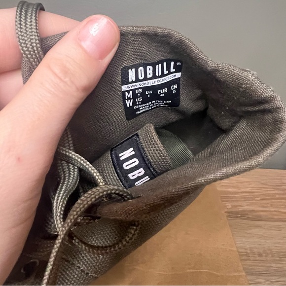 NOBULL Canvas Trainer High Olive Green Black Men’s 7 / Women’s 8.5 - Picture 6 of 8